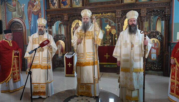 Patriarch Porphyrius während des Gottesdienstes. Foto: pc.rs