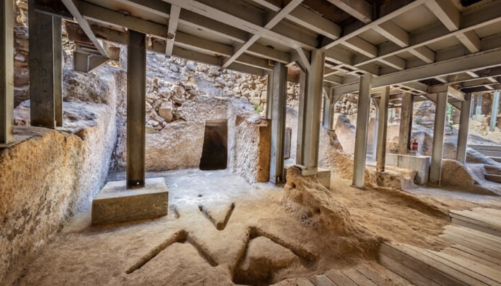 Rituelles Bauwerk, das in der Stadt Davids entdeckt wurde. (Foto: Kobi Harati, Stadt Davids)