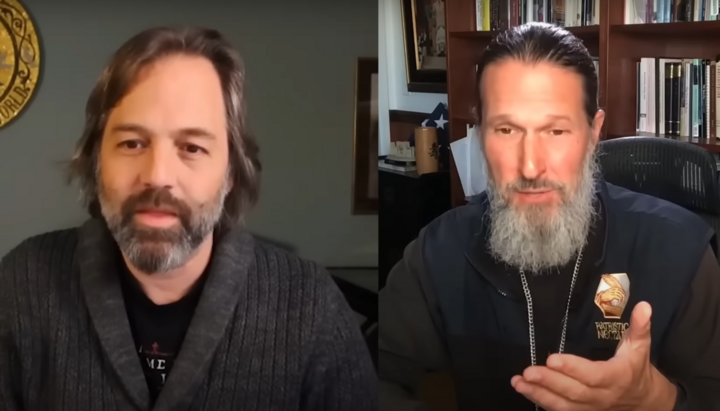 Jonathan Pageau und Erzpriester Josiah Trenham. Foto: Screenshot aus einem YouTube-Video von Jonathan Pageau
