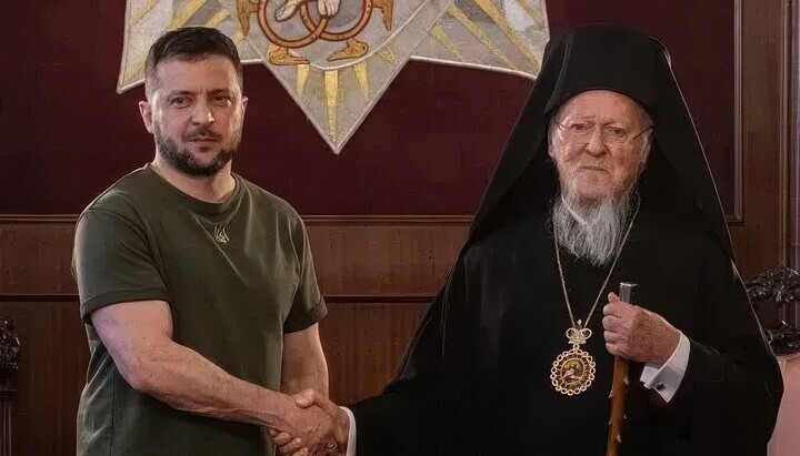 Selenskyj und Patriarch Bartholomäus. Foto: OP-Webseite