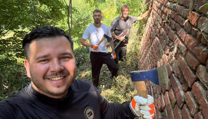 Freiwillige Helfer haben die Stützmauern von Schloss Seyfriedsberg freigelegt. Der Bewuchs hatte erhebliche Schäden verursacht. Foto: hiobmon.org