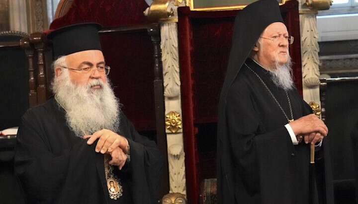 Erzbischof Georgios und Patriarch Bartholomäus. Foto: orthodoxia.info
