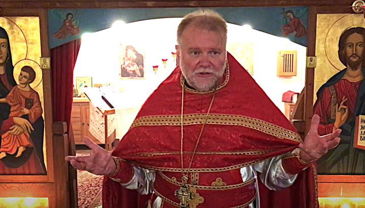 Erzpriester Mihail Rahr sprach zum zehnten Herrentag nach Pfingsten. Foto: Screenshot YouTube