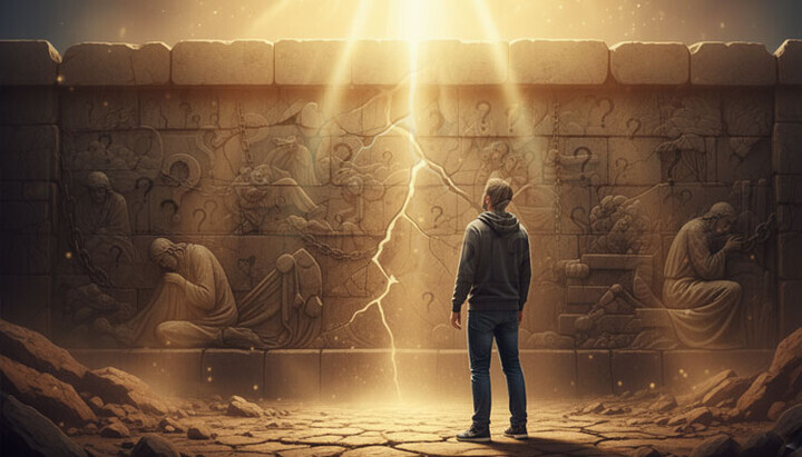 Die Mauer der Entfremdung zwischen Gott und Mensch ist überwindbar. Foto: UOJ.