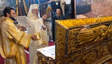Patriarch Daniel weiht Reliquiar des heiligen Dumitru Stăniloae