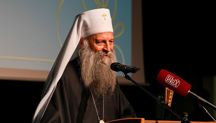 Patriarch Porfirije bei seiner Predigt während des akademischen Abends in Maribor – ein Aufruf zur gelebten Gemeinschaft im Glauben. Foto: Patriarchat
