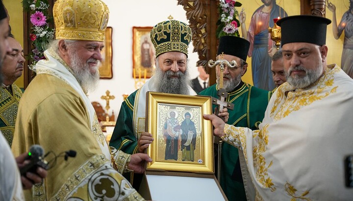 Patriarch Porfirije bei der feierlichen Weihe der neuen Kirche in Maribor – ein Fest der Einheit, des Glaubens und der Liebe. Foto: Patriarchat