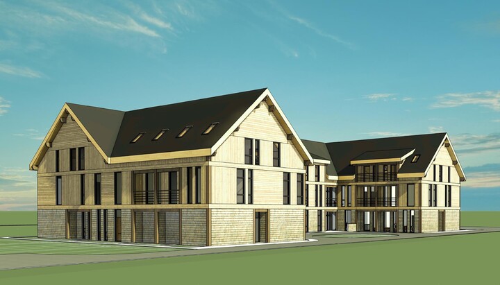 Das orthodoxe Wohnprojekt entsteht in ländlicher Umgebung bei Fulda in der Nachbarschaft des orthodoxen Klosters Unterufhausen. Grafik: Lioba e.V.