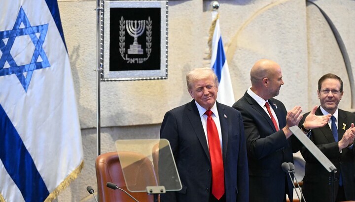 US-Präsident Donald Trump in Jerusalem vor Abgeordneten des israelischen Parlaments. Foto: tribune chrétienne