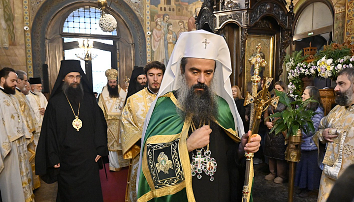 Patriarch Daniil betonte die Verbindung des bulgarischen und des serbischen Volkes durch den Heiligen König Stefan Milutin. Foto: Patriarchat