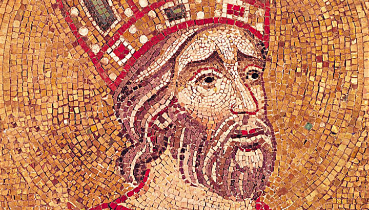 Die Titelseite schmückt ein Mosaik des Heiligen Konstantin in der Basilica di San Marco, Venedig.