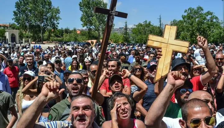 Christen versammelt. Foto: Mohabat News