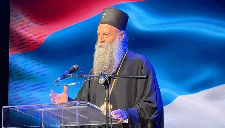 Patriarch Porfirije bei der Feier des 90-jährigen Bestehens des Krankenhauses Zvezdara in Belgrad. Foto: Patriarchat