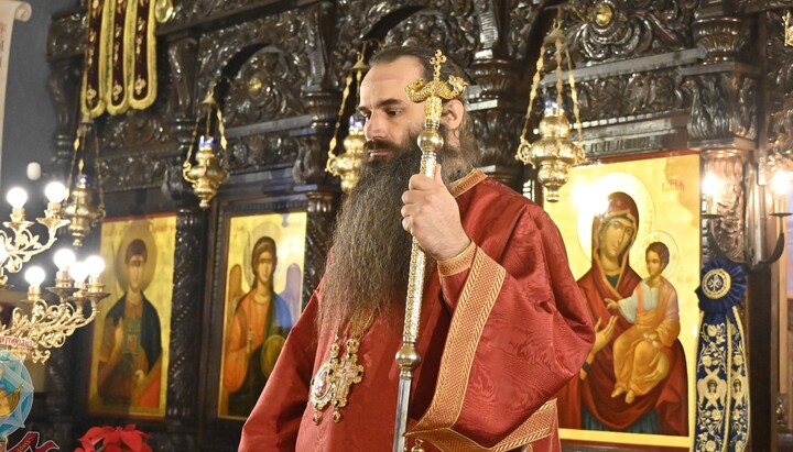 Bischof Johannes von Branitsa während der Festliturgie zum Gedenken an die heilige Barbara in der Metropolitankirche der Verklärung des Herrn in Sofia. Foto: Patriarchat