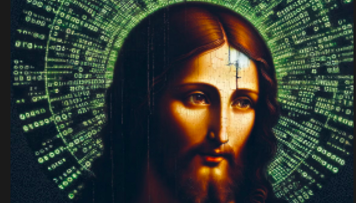 Ein Bild von Jesus, das mit künstlicher Intelligenz erstellt wurde. Foto: Peter Diem/Lukasgesellschaft