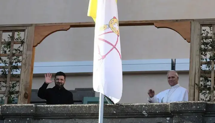 Selenskyj und Papst Leo. Foto: tg24.sky.it