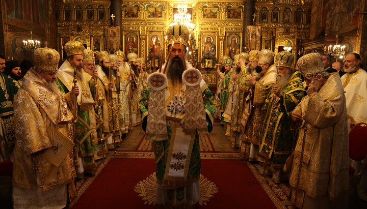 Patriarch Daniil beim feierlichen Gottesdienst zu seinem Namenstag in der Metropolitankathedrale „St. Nedelja“ in Sofia.