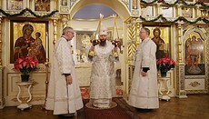 Christi Geburt in der Synodalkathedrale des Zeichens in New York gefeiert