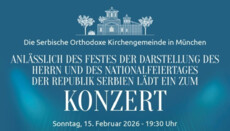 Serbische Gemeinde München kündigte festliches Sretenje-Konzert an