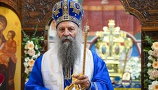 Patriarch Kyrill gratulierte Patriarch Porfirije zum Jahrestag der Wahl