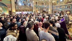 London: Allgemeine Ölung in der Kathedrale der russischen Auslandskirche