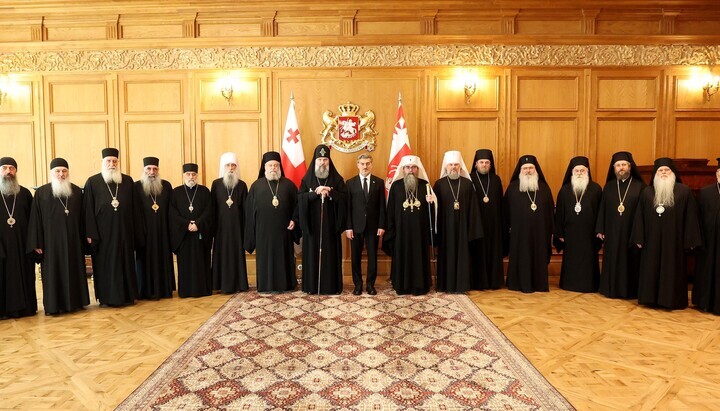 Delegation der UOK nahm am offiziellen Empfang des georgischen Präsidenten teil