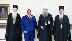 Patriarch Porfirije traf in Belgrad Trumps geistlichen Berater Mark Burns