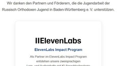 Orthodoxe Jugend Baden-Württemberg wurde ins ElevenLabs Impact Program aufgenommen