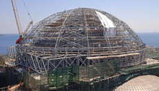 Türkei begann mit der Montage eines Schutzdachs über der Kuppel der Hagia Sophia
