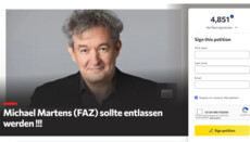 Petition fordert Entlassung von FAZ-Journalist Michael Martens
