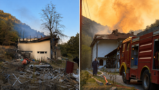 Feuer beschädigt Kloster des Heiligen Propheten Elias in Kacapun