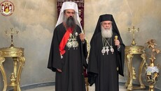 Patriarch Theophilos III. verleihte dem bulgarischen Patriarchen einen Orden