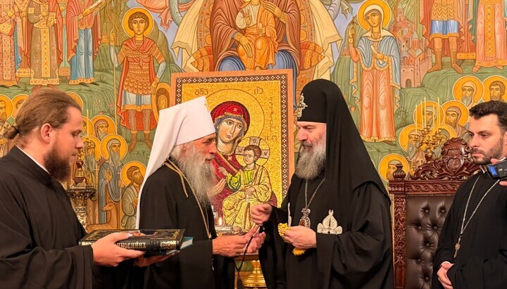 Patriarch Schio III. mit der Delegation der Ukrainischen Orthodoxen Kirche. Foto: UOK