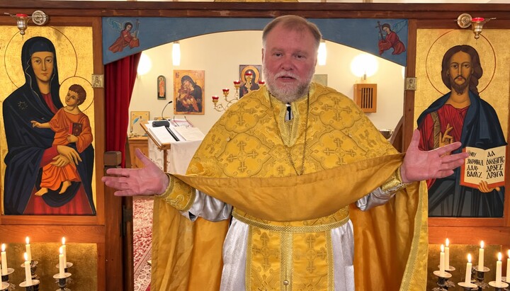 Erzpriester Mihail Rahr predigte in der russisch-orthodoxen Gemeinde des Heiligen Isidor. Foto: Screenshot YouTube