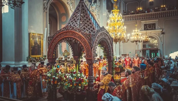 Gottesdienst in einer orthodoxen Kirche in Litauen. Foto: Obzor