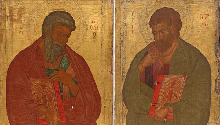 Die nach Zypern zurückgekehrten Ikonen der Evangelisten Matthäus und Markus. Foto: Metropolie Morphou