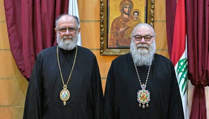 Metropolit Saba und Patriarch Johannes X. in Balamand. Foto: Orthodox Times