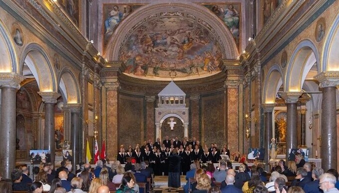 Gedenkkonzert für Patriarch Ilia II. in der Kirche St. Agatha. Foto: imtavroba.ge
