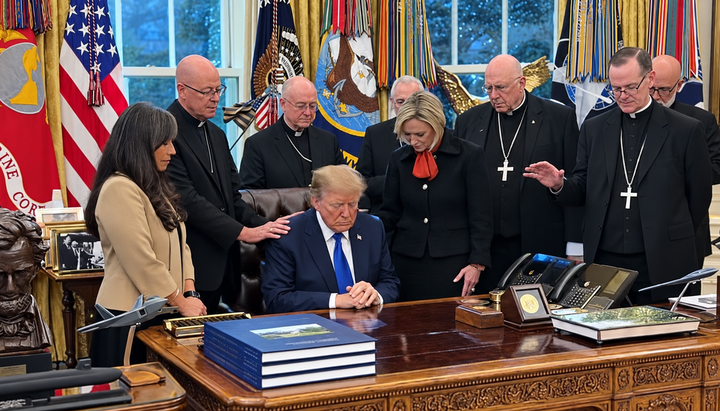 Katholische Bischöfe beteten für Donald Trump. Foto: Denver Catholic