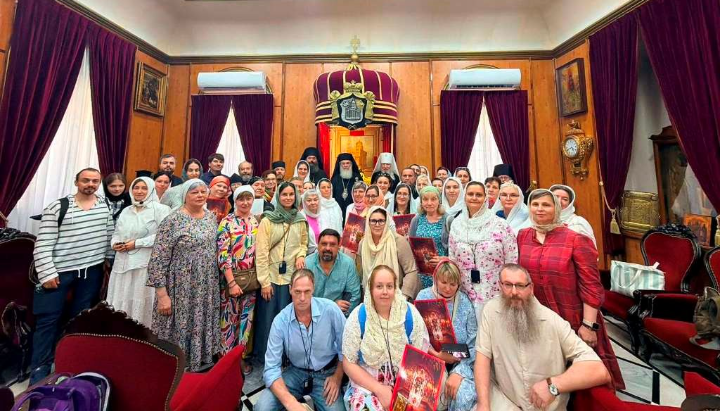 Die Pilgergruppe im Patriarchat von Jerusalem. Foto: Patriarchat